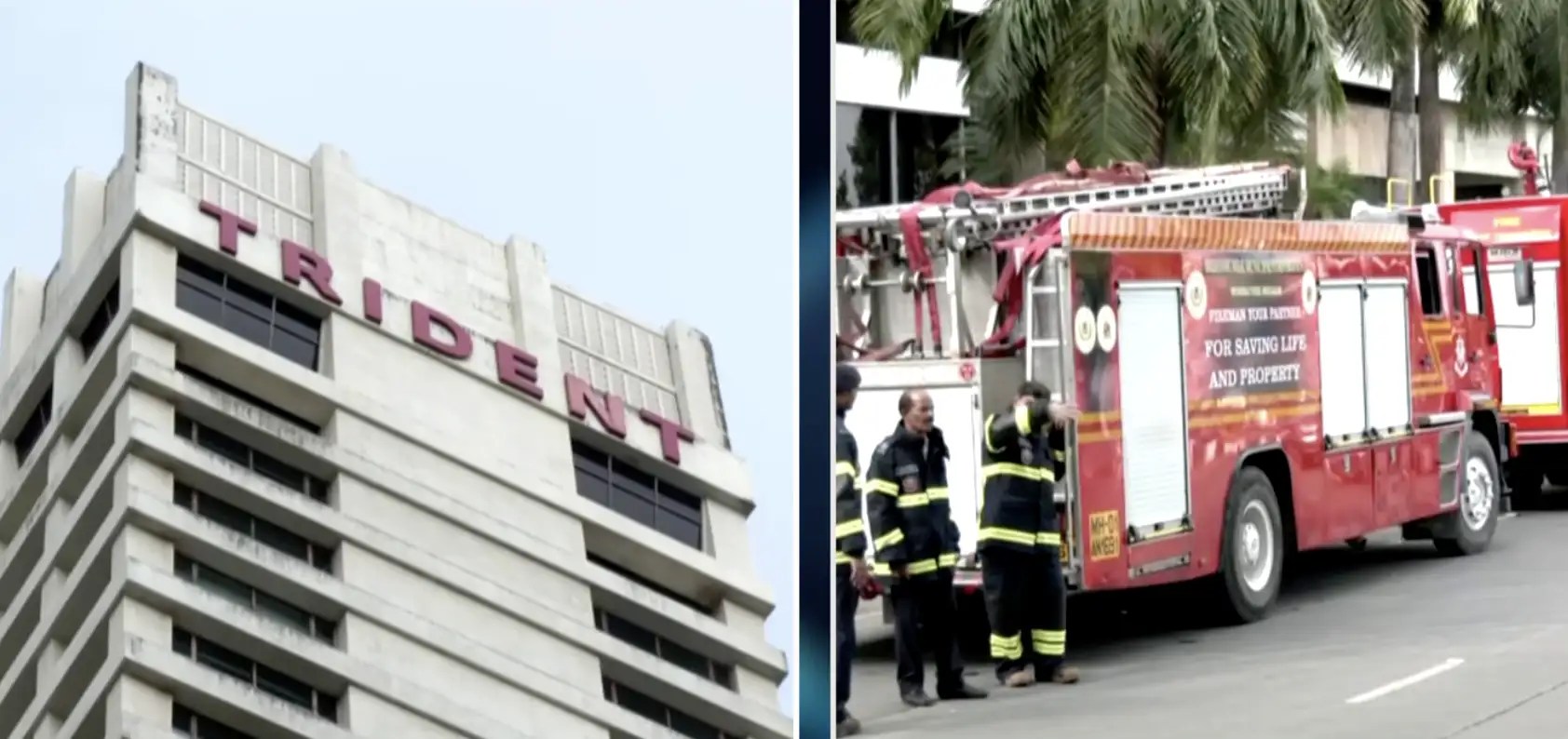 Mumbai Fire tenders reach Hotel Trident after videos of smoke from(08)