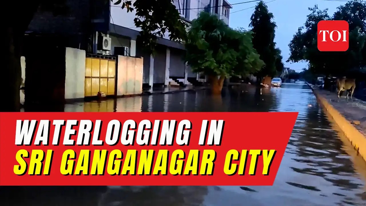 Sri Ganganagar (Rajasthan) Waterlogging in the city after heavy rainfall