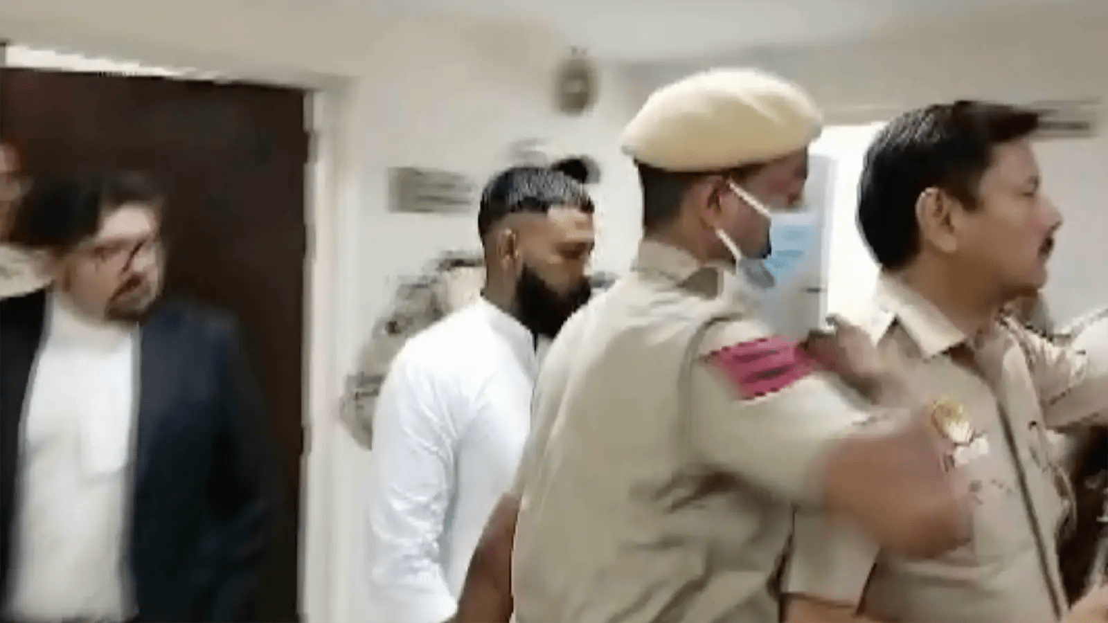 Conman Sukesh Chandrashekhar produced at Rouse Avenue Court in Delhi