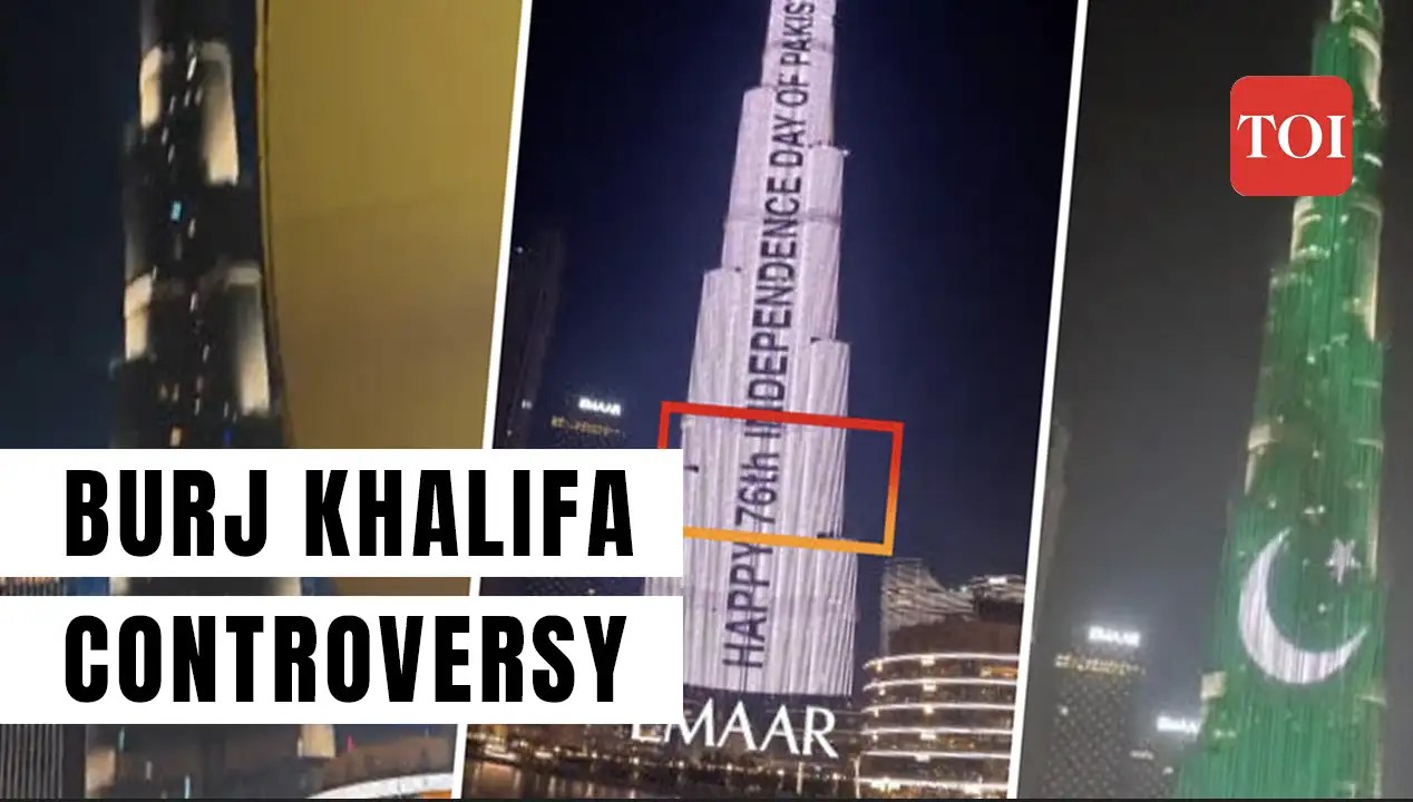Burj Khalifa Controversy Indian Flag displayed at Burj Khalifa after