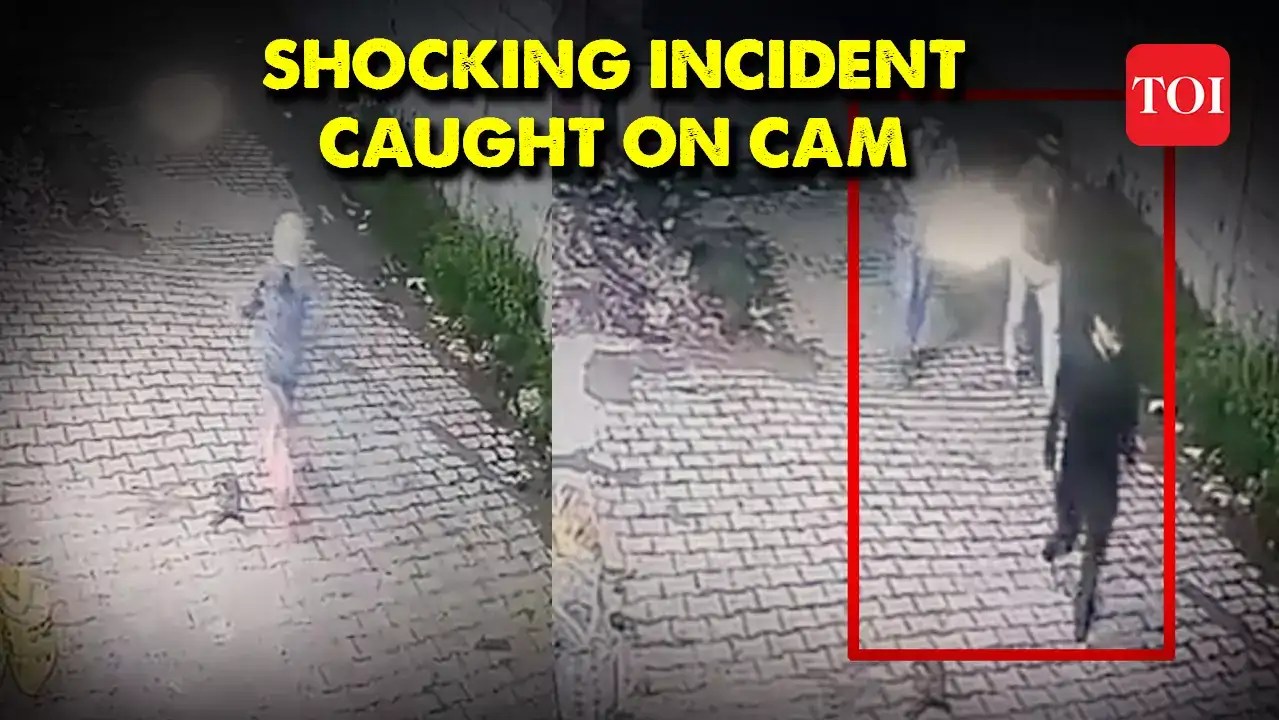 Up shocker caught on cam Assailants chase minor girl in UP's Meerut