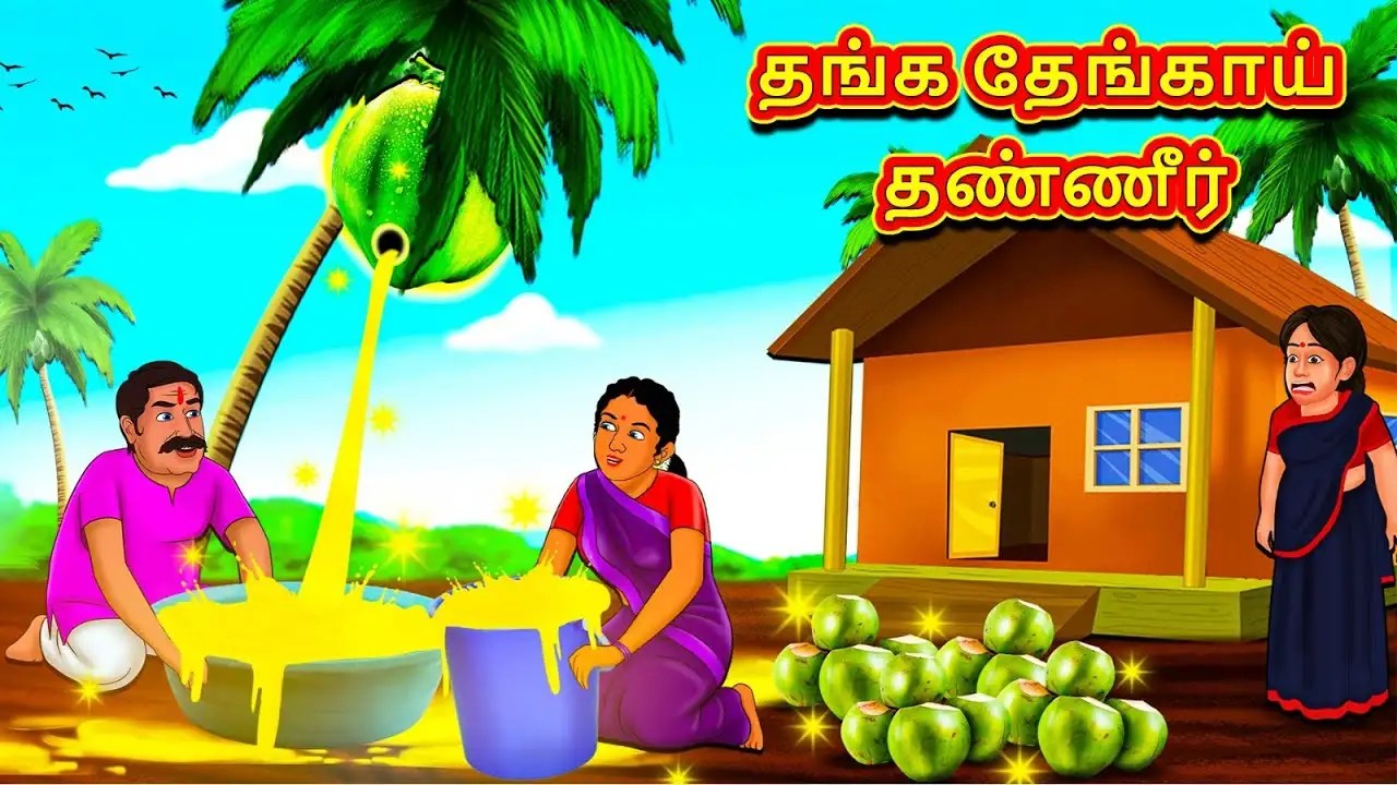 Watch Popular Children Tamil Nursery Story 'Golden Coconut Water' for