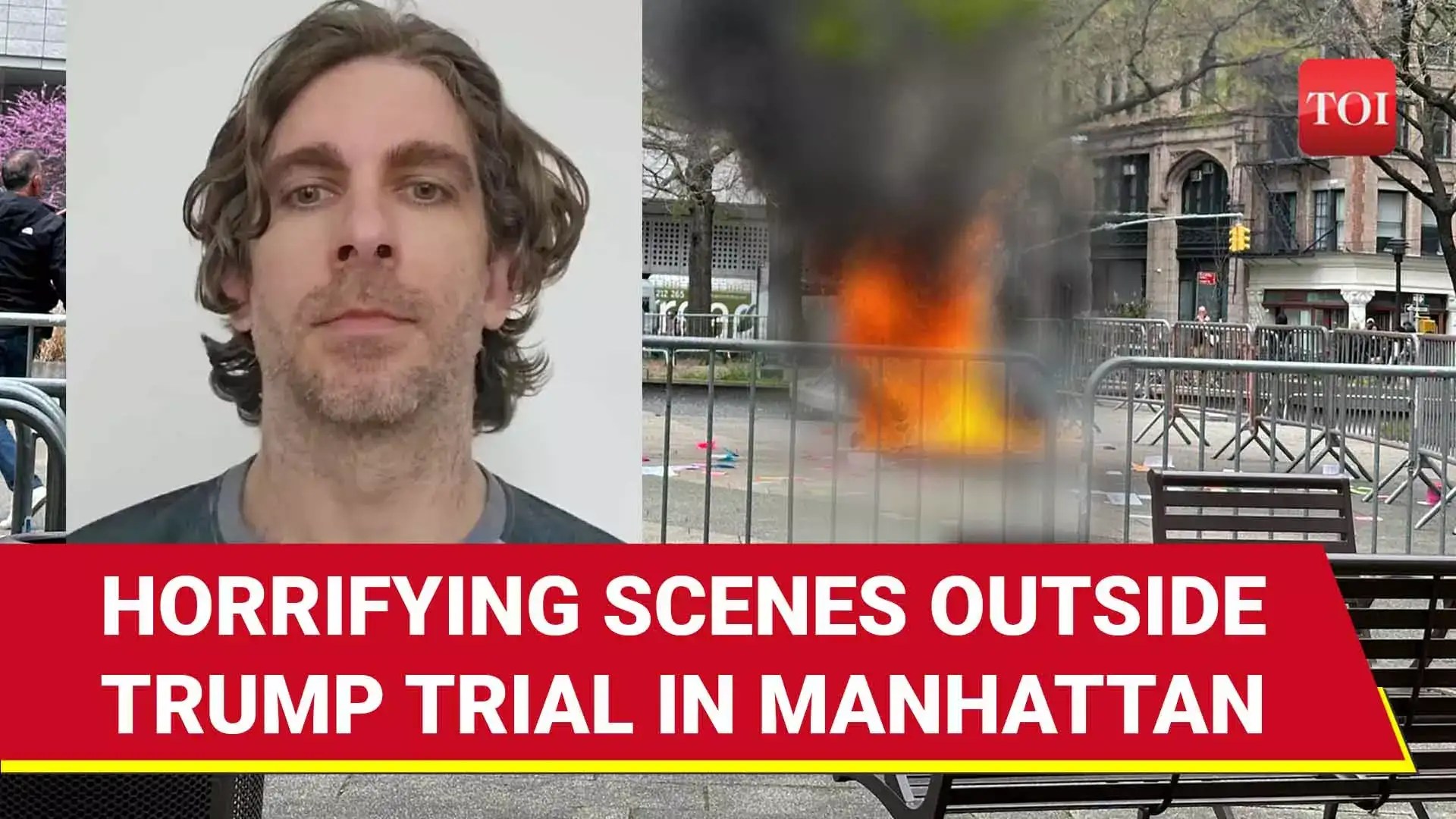 Man sets himself on fire outside trump’s Hush money trial courthouse
