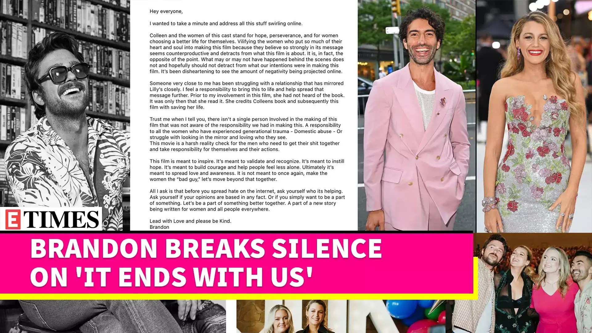 Brandon Sklenar's Bold Statement on 'It Ends With Us' Backlash; Slams