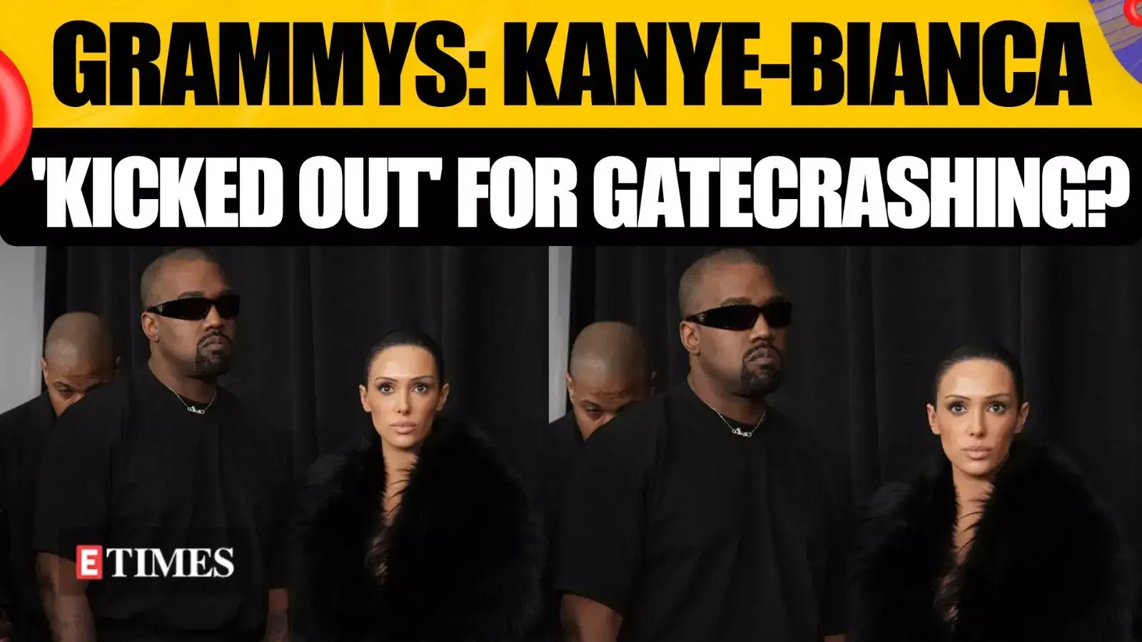 Kanye West & Bianca Censori Arrive 'Uninvited' At Grammys 2025, Turn