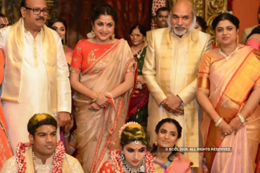 Ramya Krishnan (2nd from left) attends Sahari and Raches Veerendra Dev