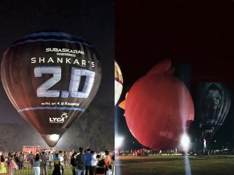 '2.0' hot air balloon takes to Tamil Nadu skies ahead of film's teaser
