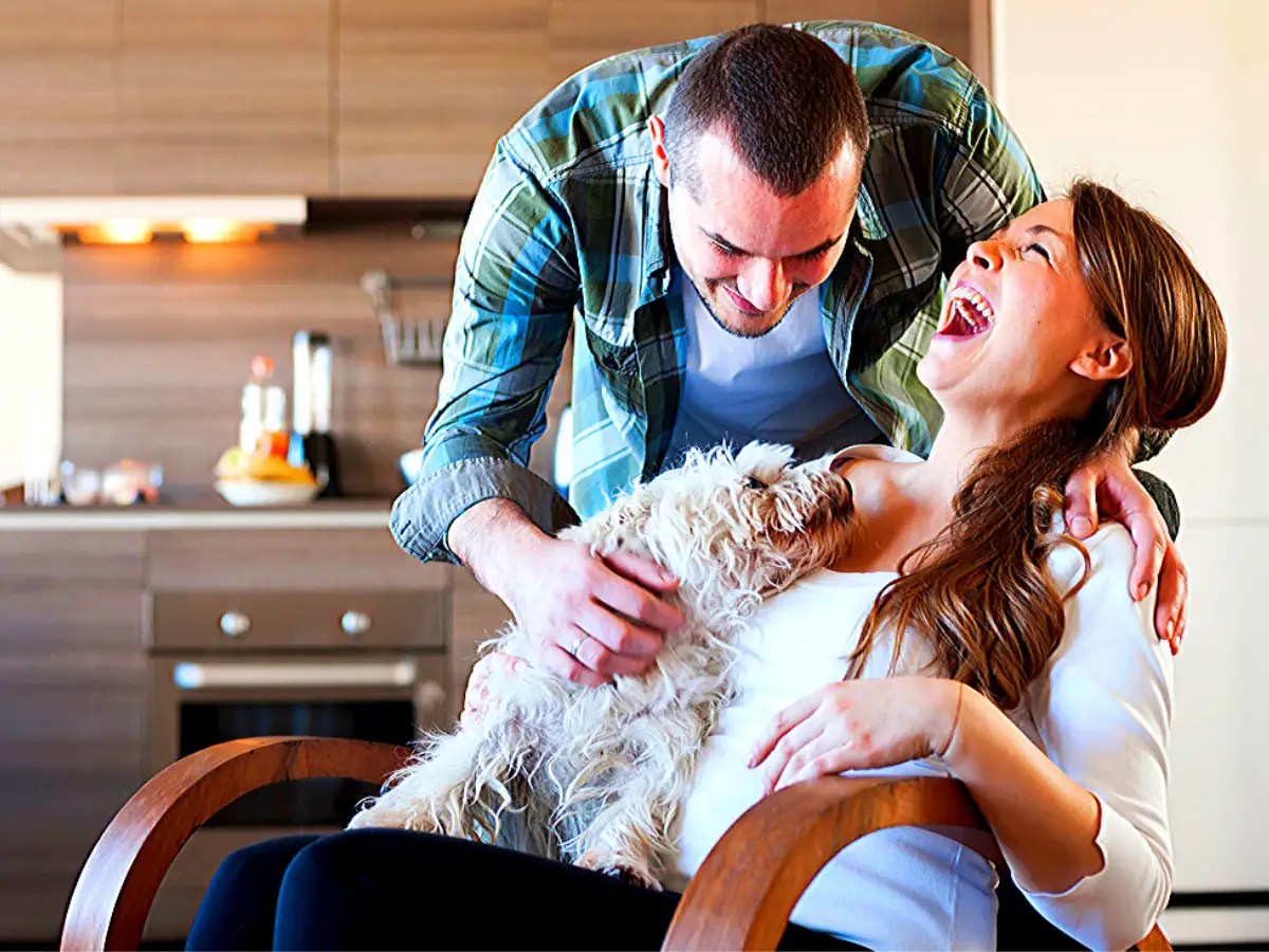 Raising a dog with your lover can make your relationship stronger, says
