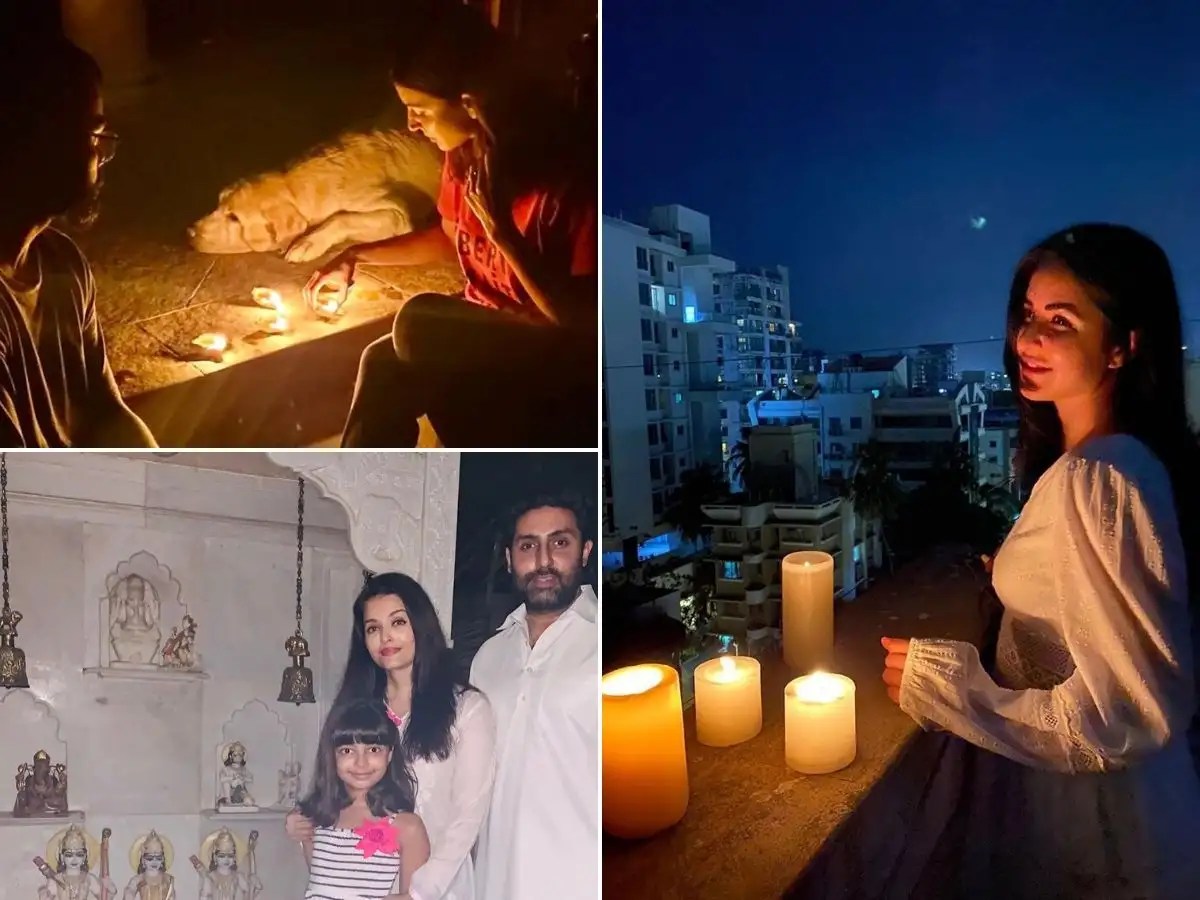Bollywood celebrities light candles and diyas in response to PM's