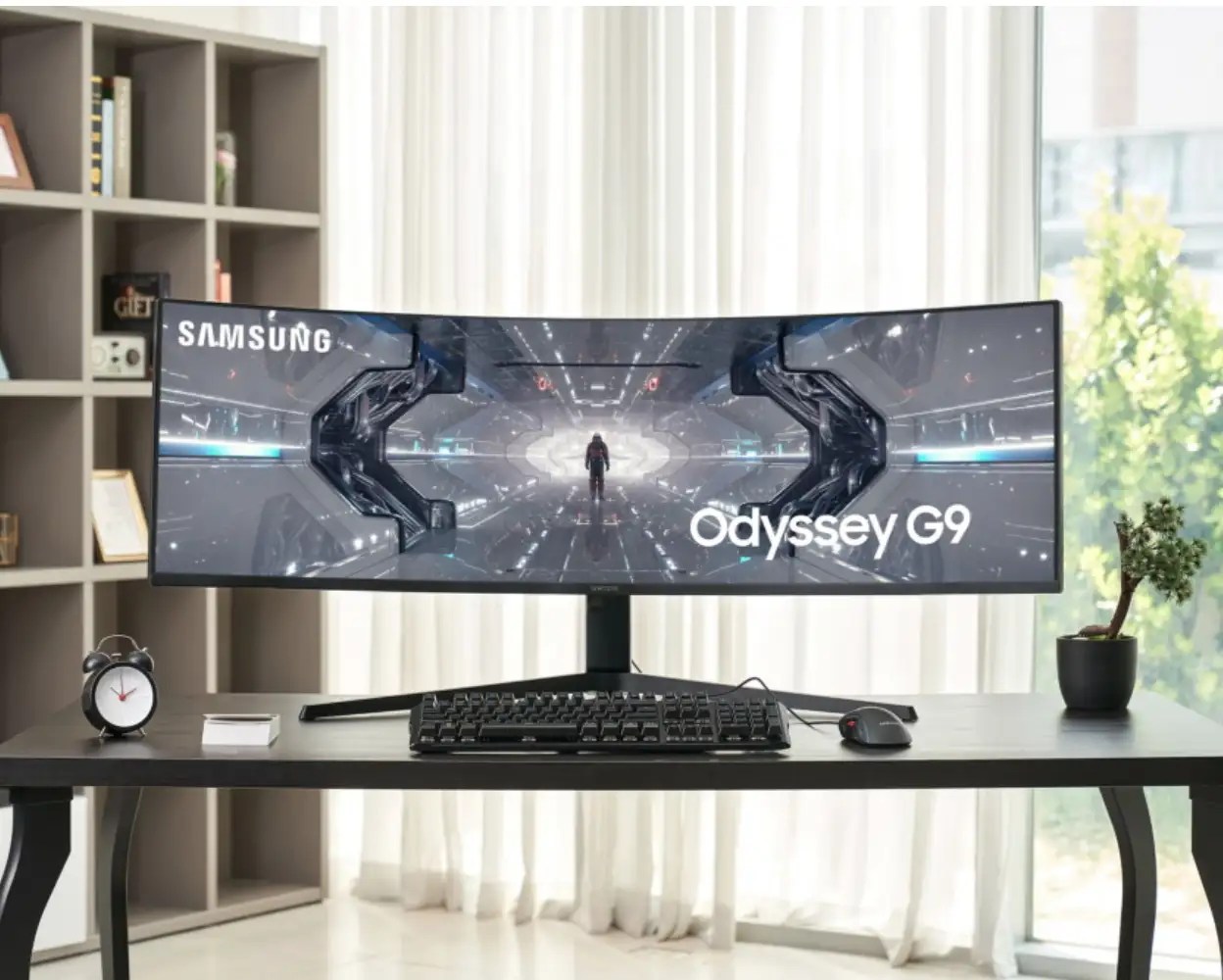 Samsung Odyssey G9 curved QLED gaming monitor with 240Hz refresh rate