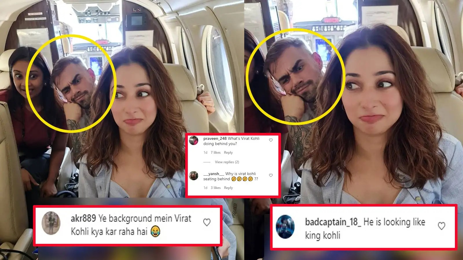 Tamannaah Bhatia shares fun picture from private jet, fans asks 'What is Virat Kohli doing in
