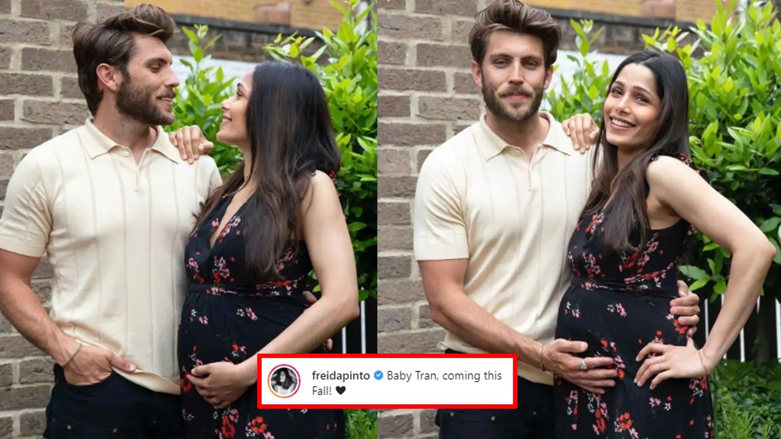 Freida Pinto flaunts baby bump as she announces her pregnancy with