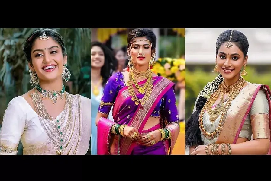 Beauty queens depict Brides Of India in Malabar Gold and Diamonds