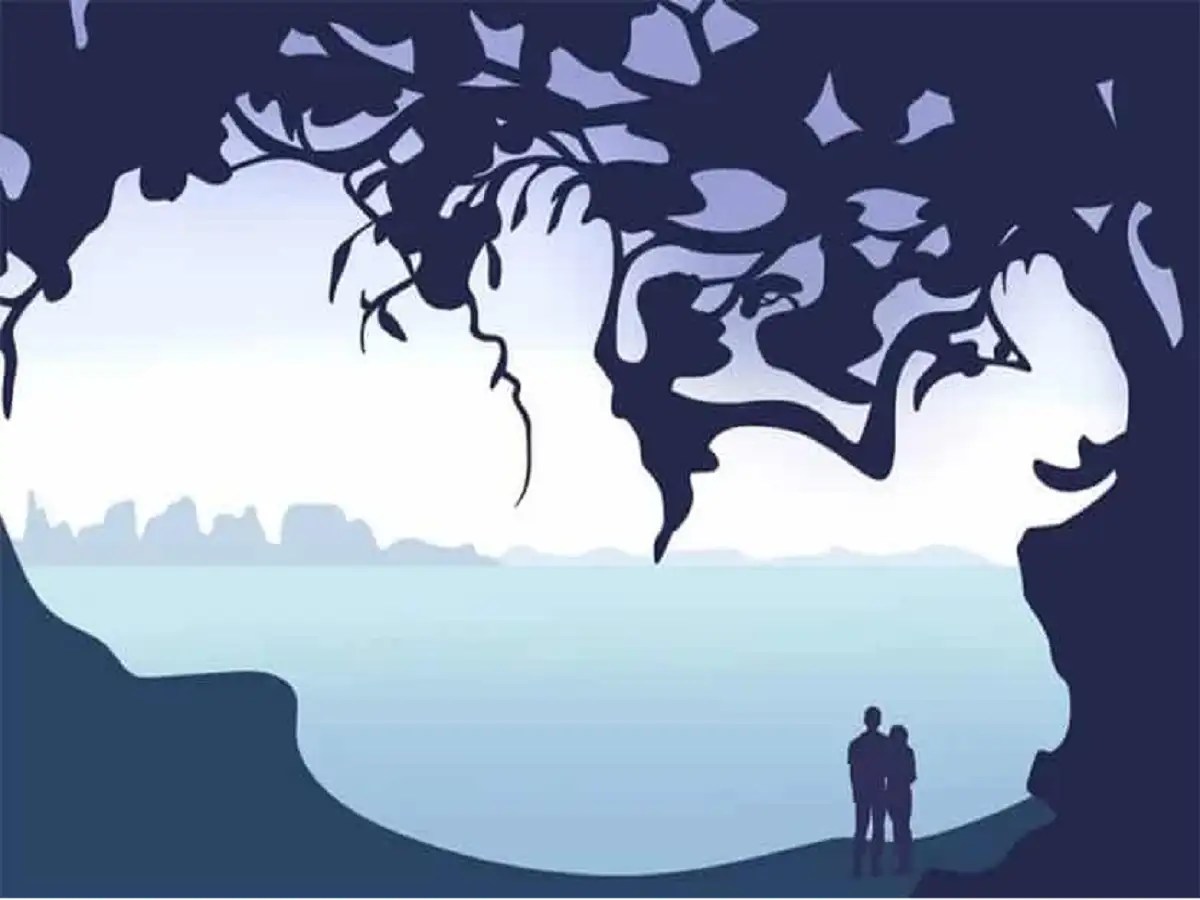 What do you see first? The tree, the couple or the baby; know what it