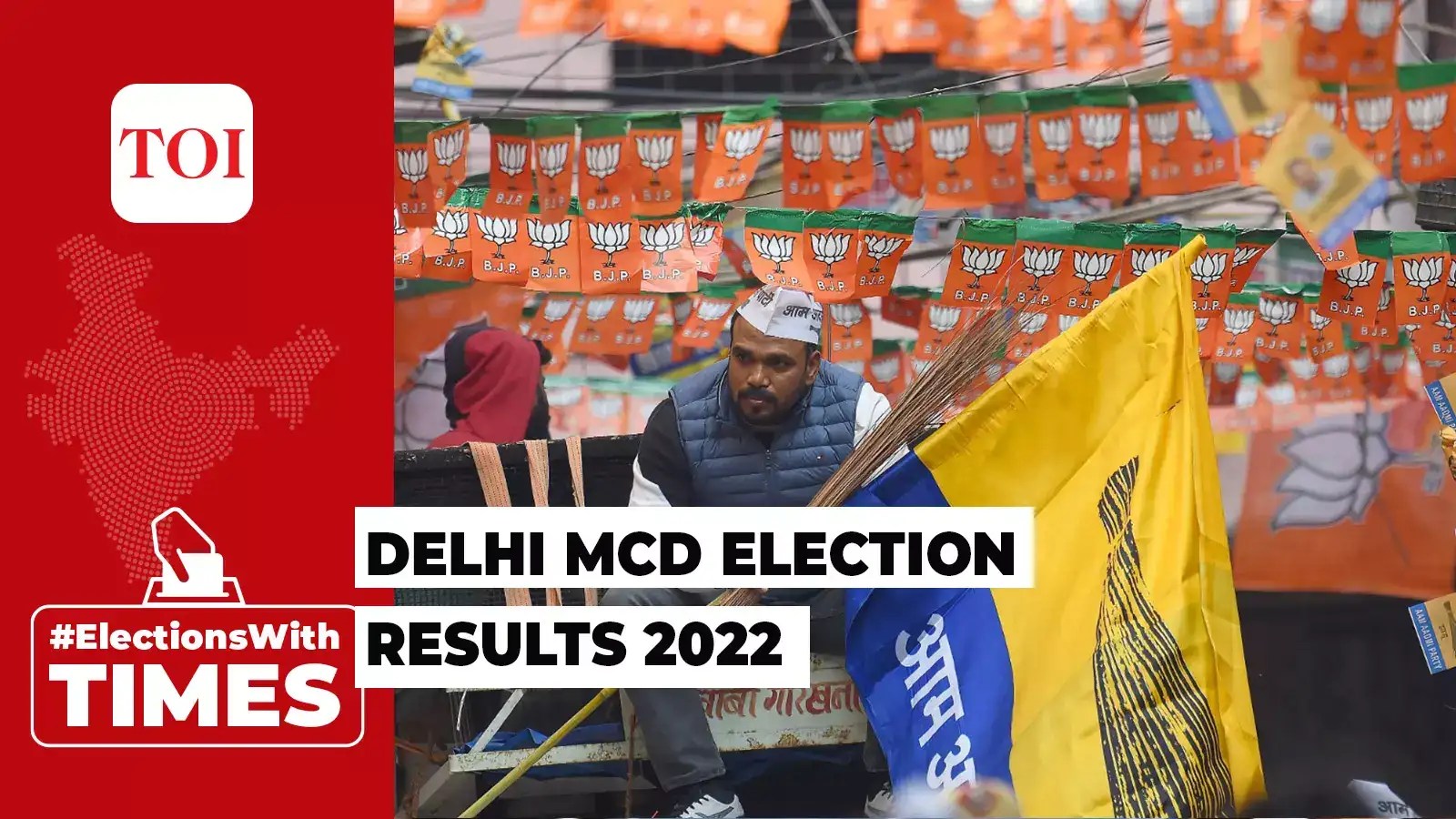 Delhi MCD poll 2022 results AAP leads in over 100 seats