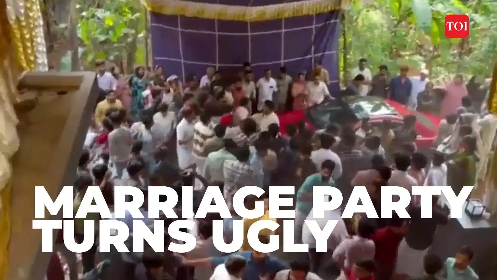 Viral video Marriage party turns ugly after groom's friends clash with