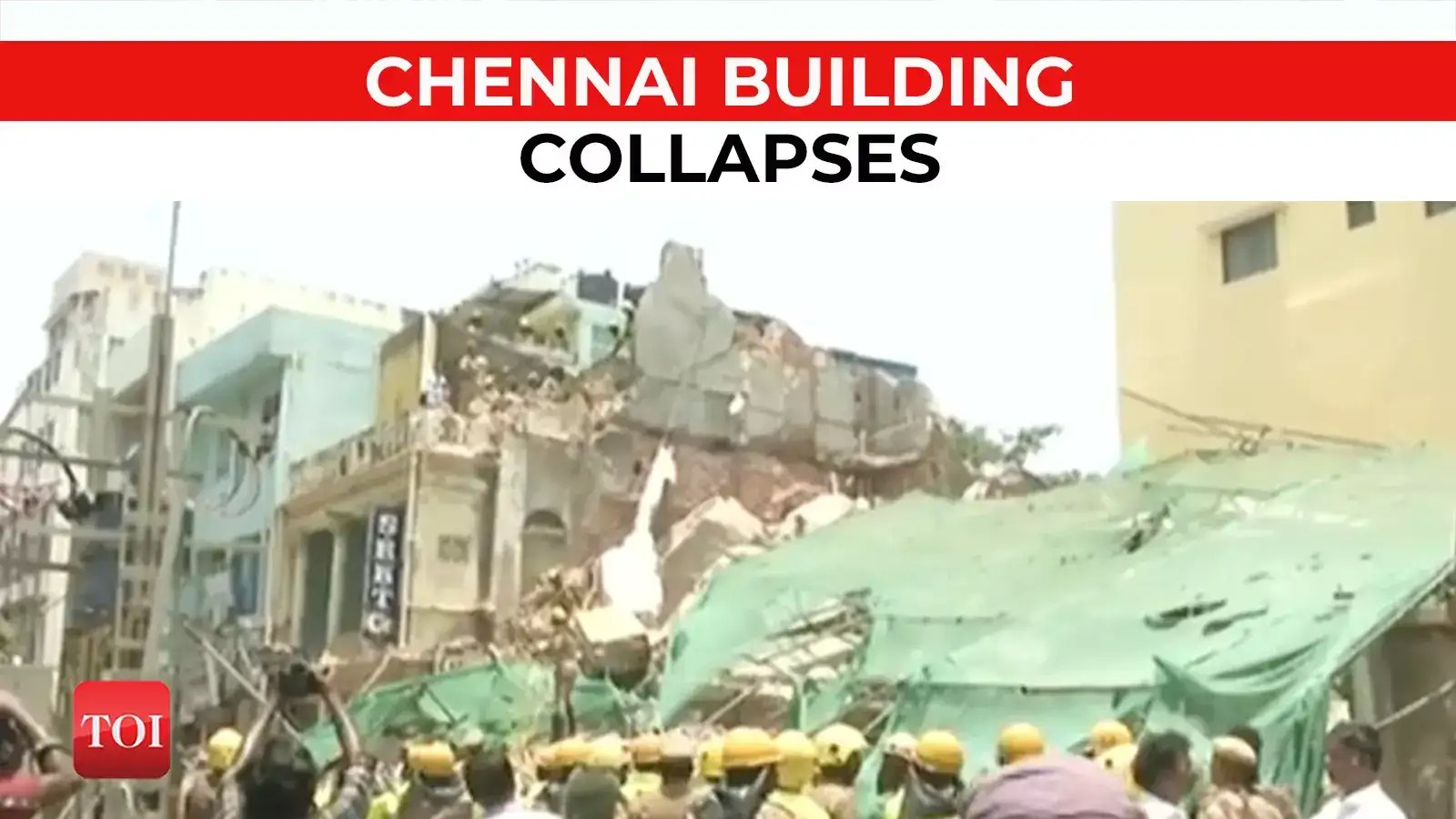 Building under renovation near Parrys Corner in Chennai collapses, many