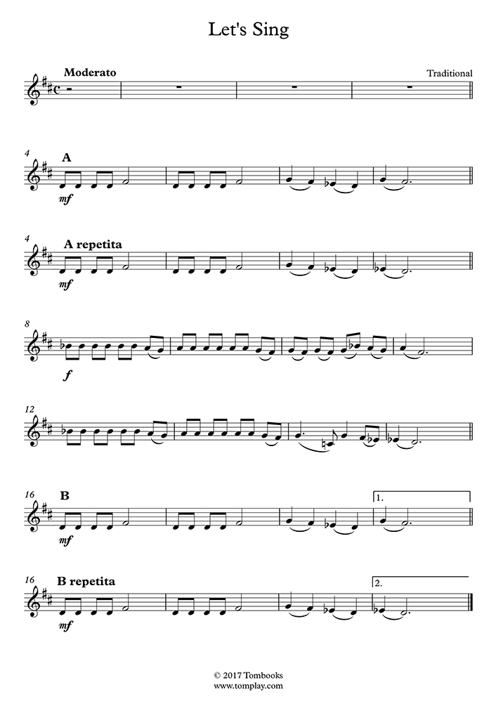 Let's Sing (Klezmer) (Traditional) Sheet Music