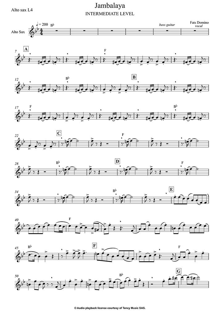 Jambalaya PDF free sheet music