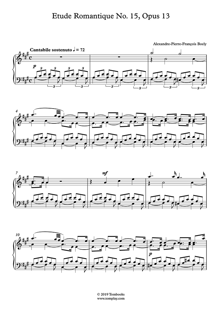 Partitions gratuites Chaminade, Cecile Etude romantique (Piano seul)