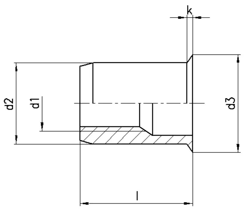 TUBTARA Ecrous à rivet aveugle ® M 5 UT/FEKS 3