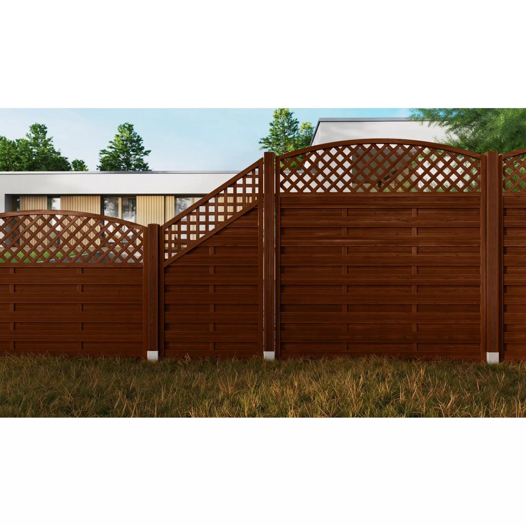 Zaunelement 'BK' braun 180 x 120 cm