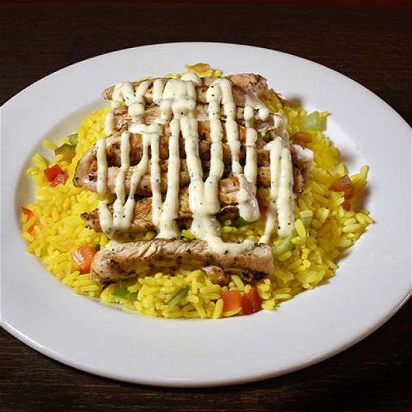 Chicken Strips on Bed of Rice Galitos Chicken