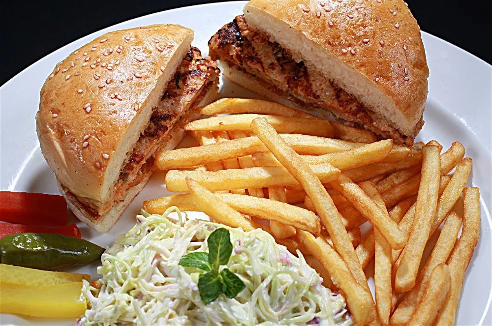 Spicy Chicken Burger Salt n Pepper Express