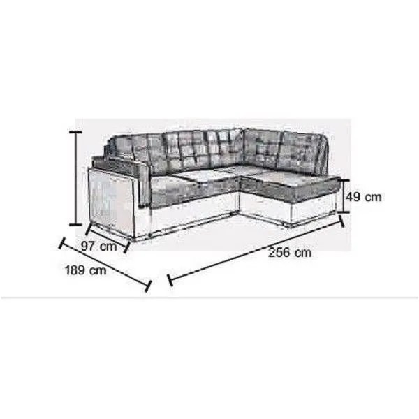 Hasle Brown Corner Sofa Bed Furniture Bazar