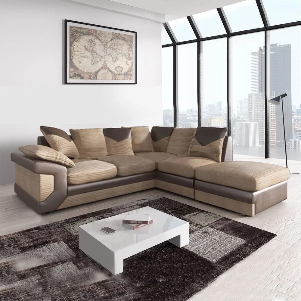 Zemba Beige Corner Sofa Furniture Bazar