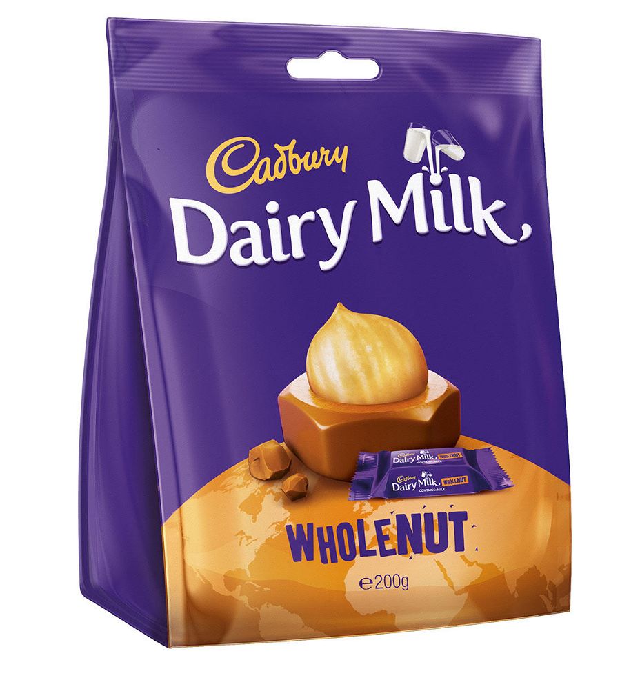 CADBURY DAIRY MILK CHOCOLATE WHOLE NUT 200 GM ubicaciondepersonas