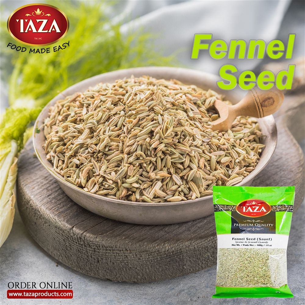 TAZA Fennel (Saunf) Seed (Pouch) Taza Food Products Halal Food