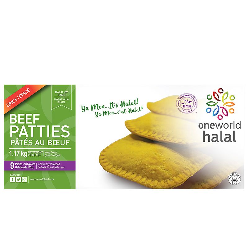 Patty King Jamaican Style Beef Pattie 9Pk 1.17Kg Spicy Iqbal Halal Foods
