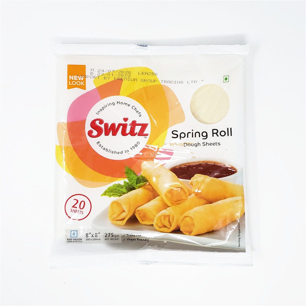 Switz Spring Roll 20 Sheets 8x8 275 G Iqbal Halal Foods