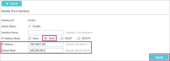 How to change the IP address of the smart and L2 managed switches using
