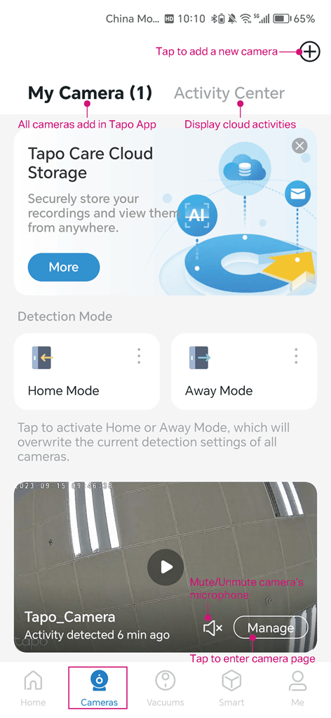 Getting to know your Tapo Camera App | Tapo