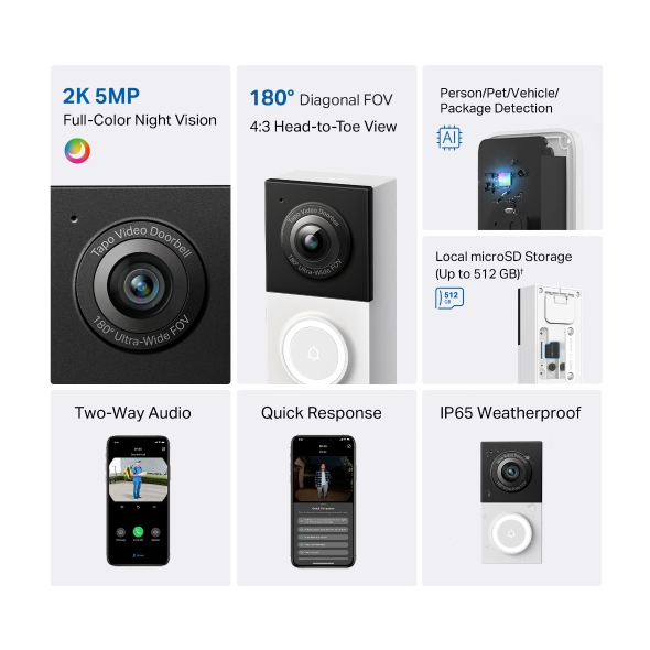Tapo D130 | Tapo Smart Wired Video Doorbell | Tapo