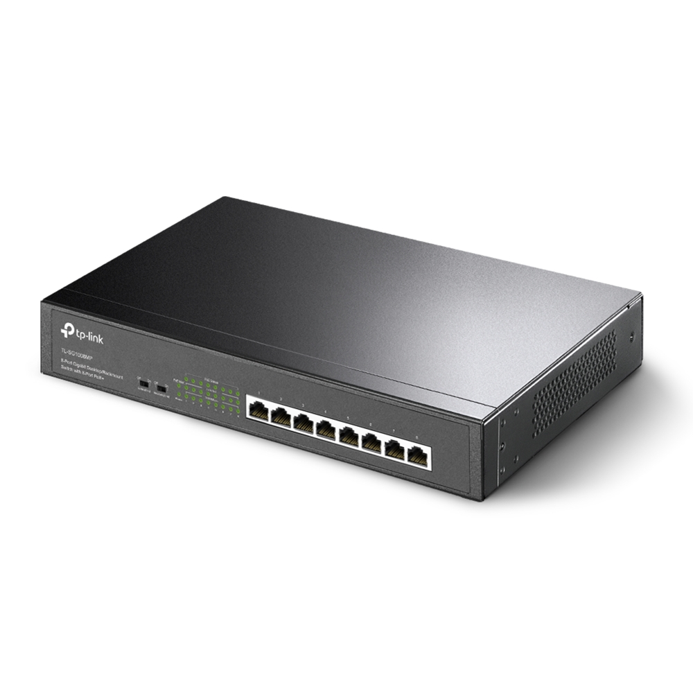 TLSG1008MP 8Port Gigabit Desktop/Rackmount Switch with 8Port PoE+