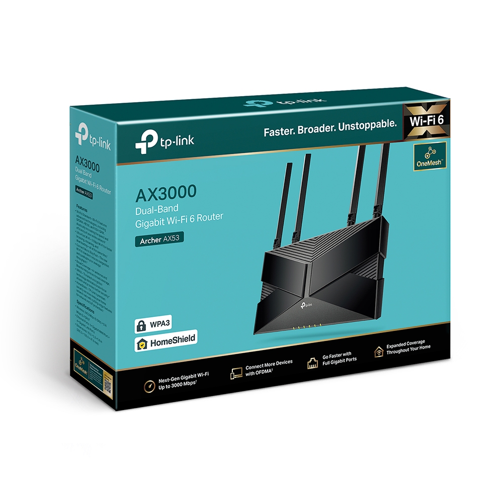 Archer AX53 | AX3000 Dual Band Gigabit Wi-Fi 6 Router | TP-Link Baltic