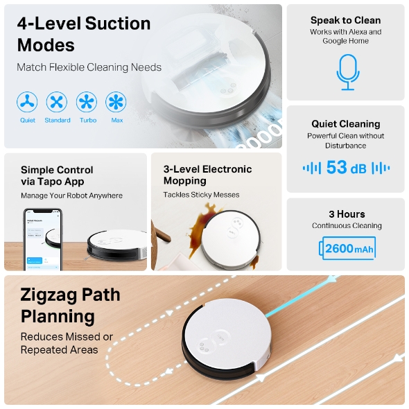 Tapo RV10 Robot Vacuum & Mop TPLink South Africa