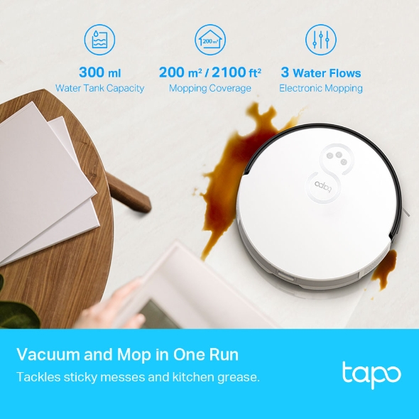Tapo RV10 Plus Robot Vacuum & Mop + Smart AutoEmpty Dock TPLink