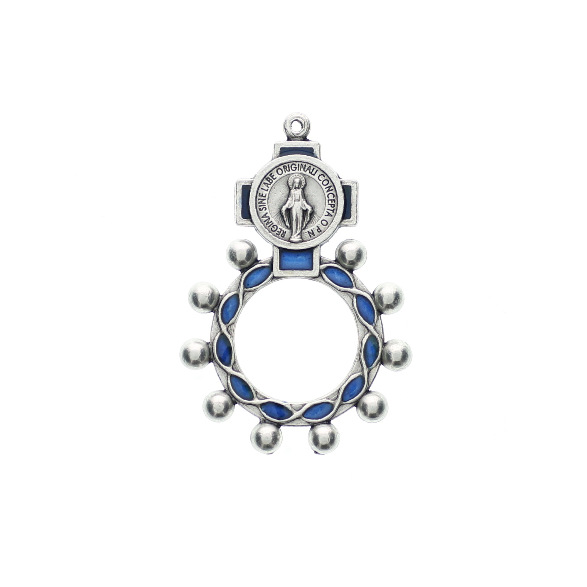 Blue Miraculous Finger Rosary Ring The Catholic Company®