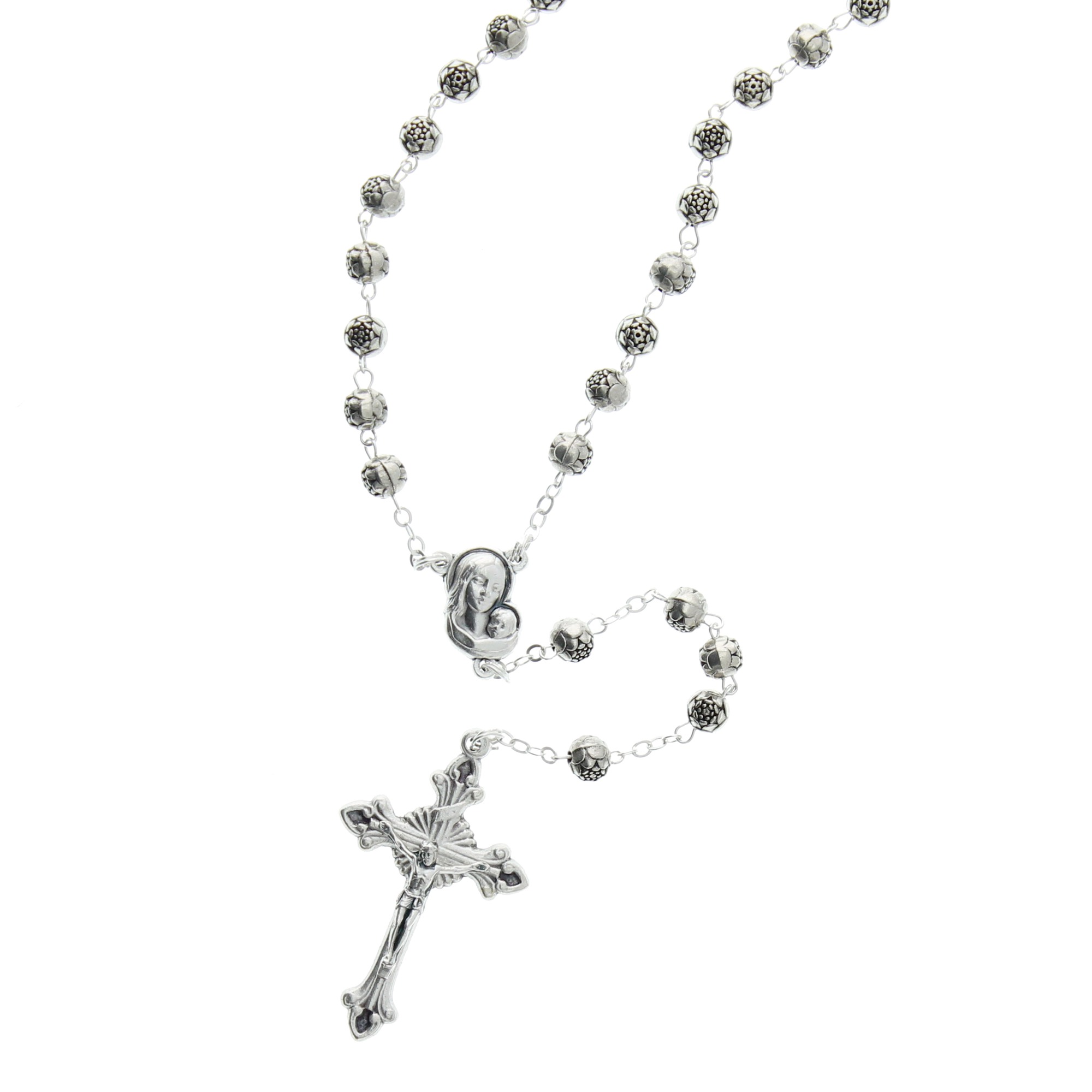Silver Rosebud 5mm Rosary The Catholic Company®