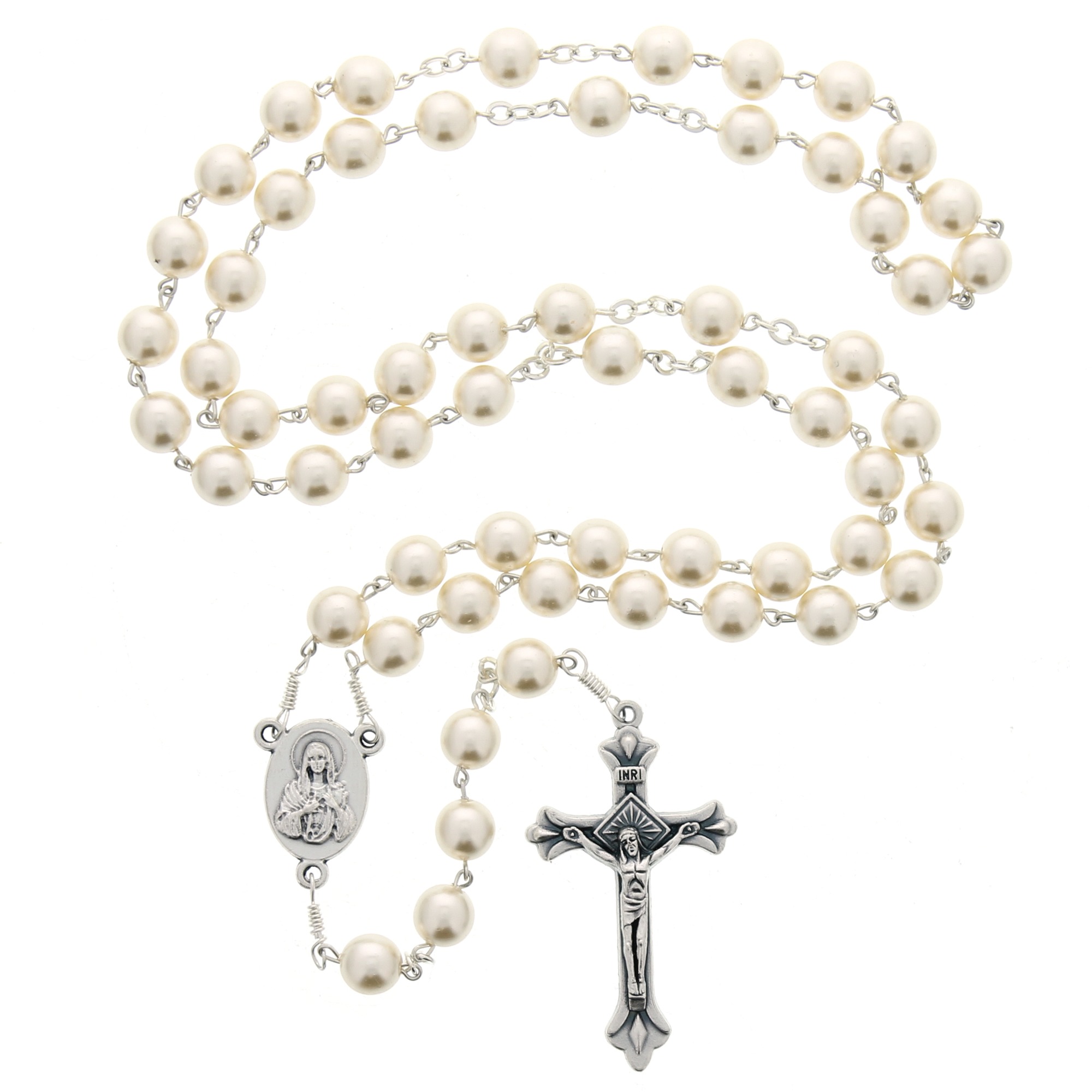 Cream Bead Rosary From Holy Land