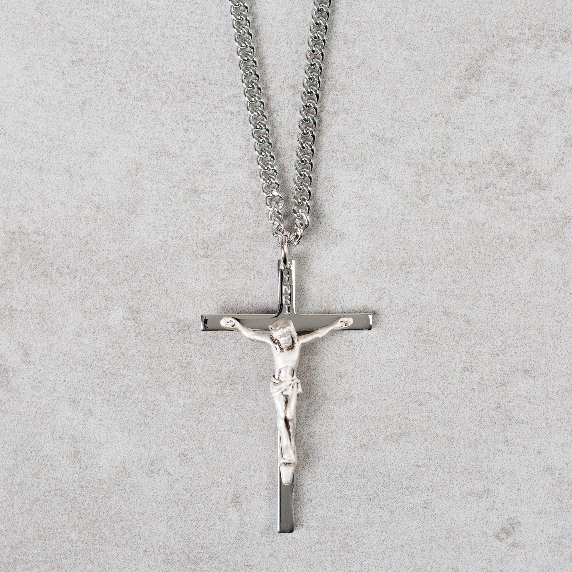 Crucifix Sterling Silver on 24 inch chain The Catholic Company®