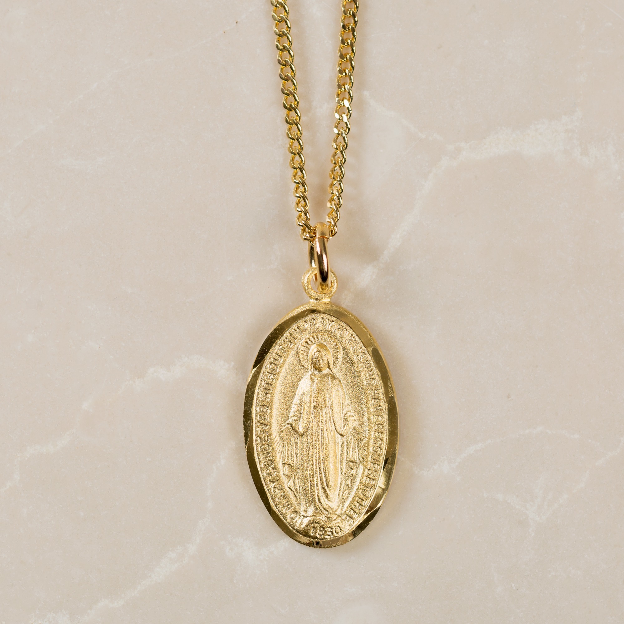 Gold/Sterling Silver Miraculous Medal on 18" Chain The Catholic Company®