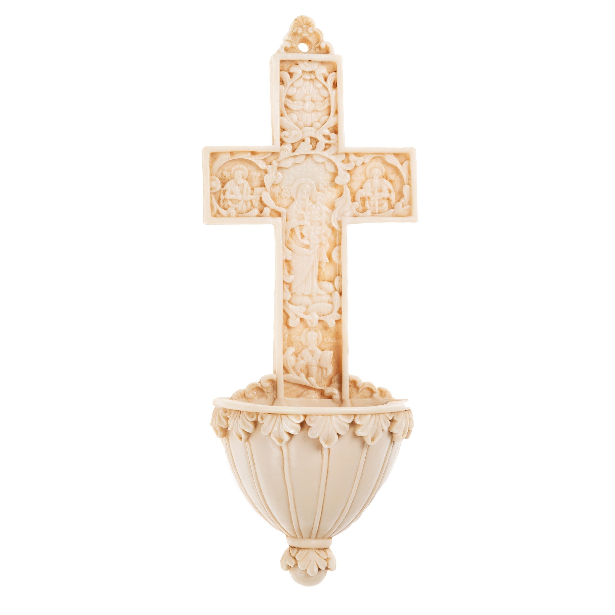 Pictorial Cross Holy Water Font The Catholic Company®