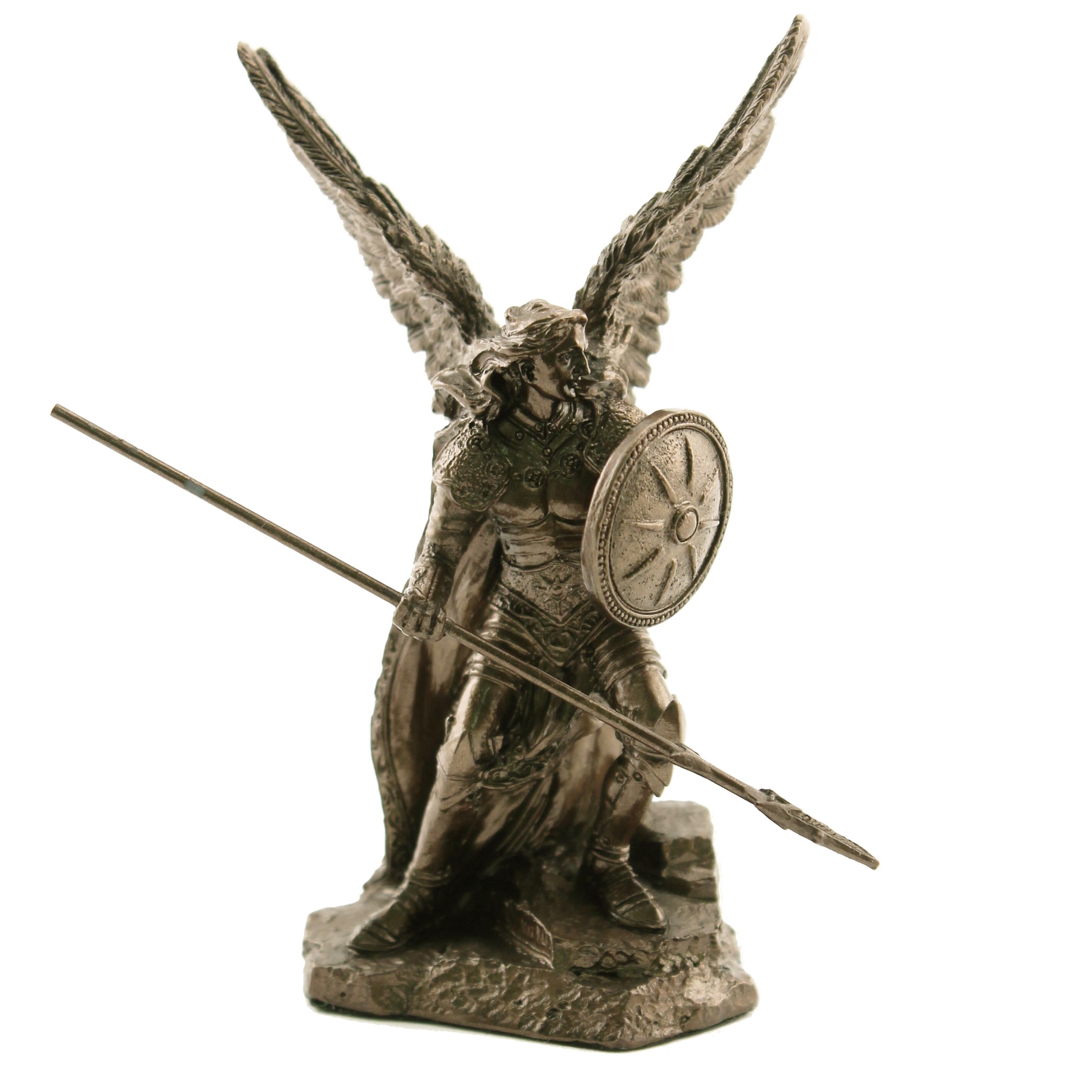 St. Raphael Archangel Veronese Statue Bronzed Finish 4" The