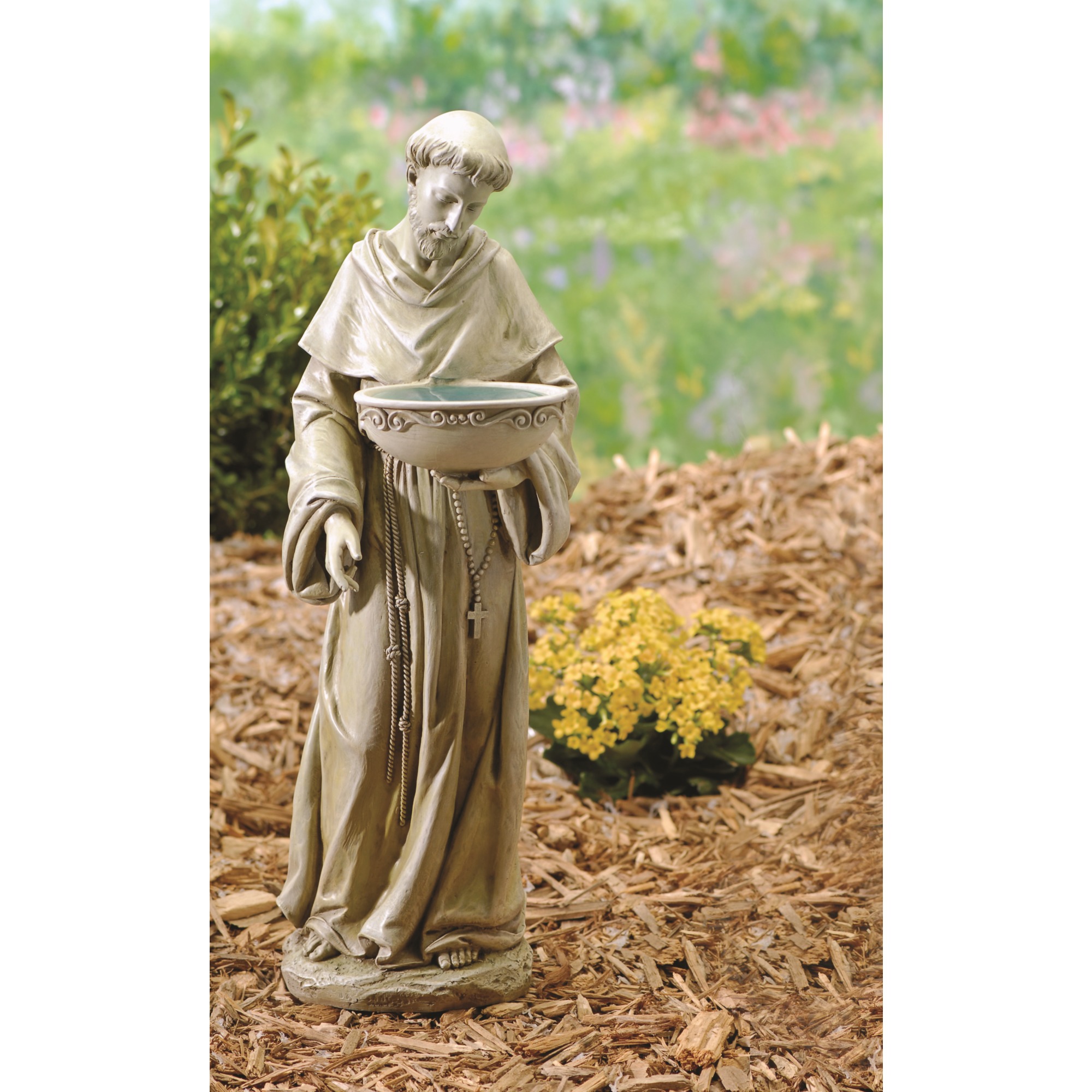 St. Francis Garden Bird Bath 20" The Catholic Company®