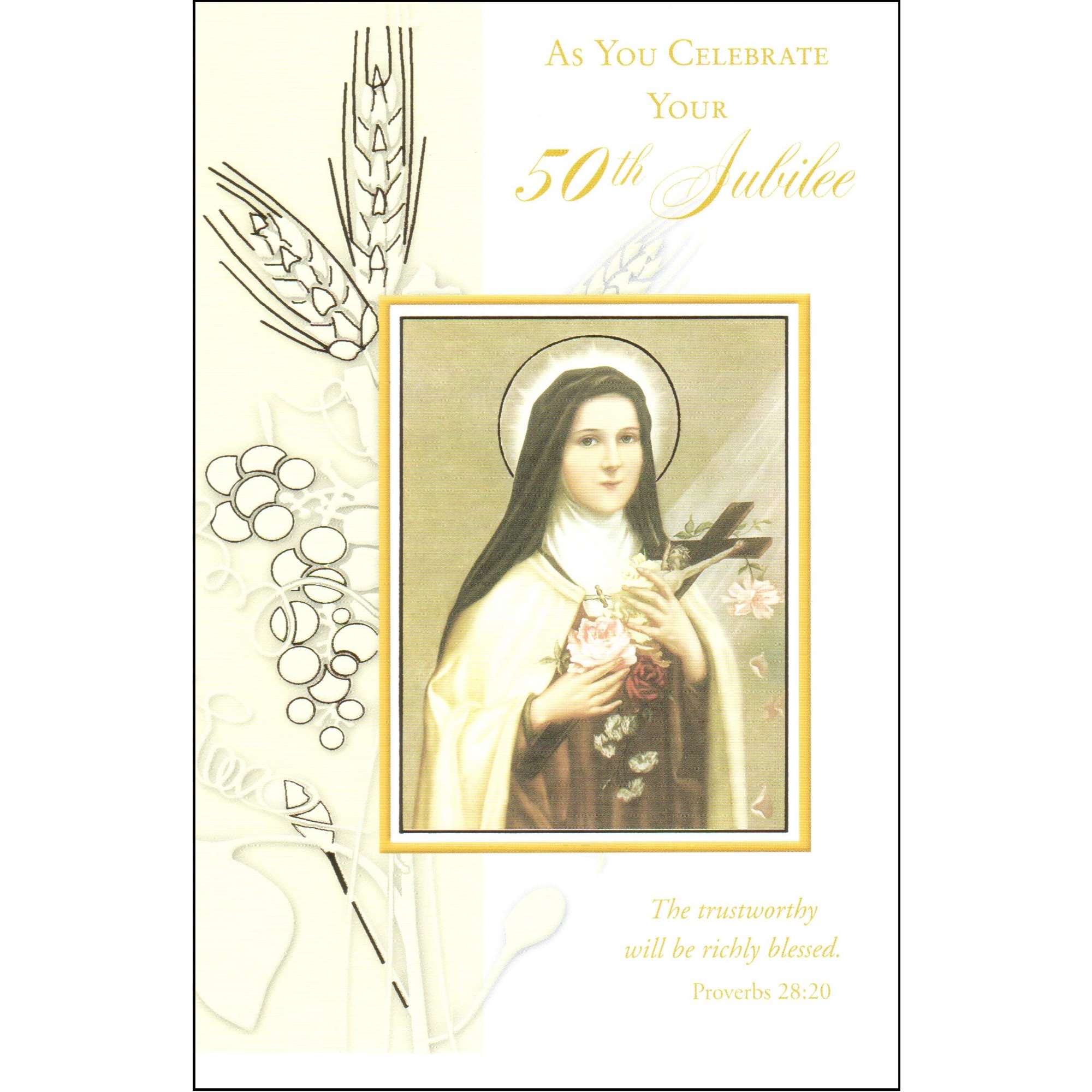 Golden Jubilee St. Theresa Greeting Card The Catholic Company